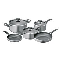 Batería de cocina de aluminio 8 Piezas Gris Gourmet