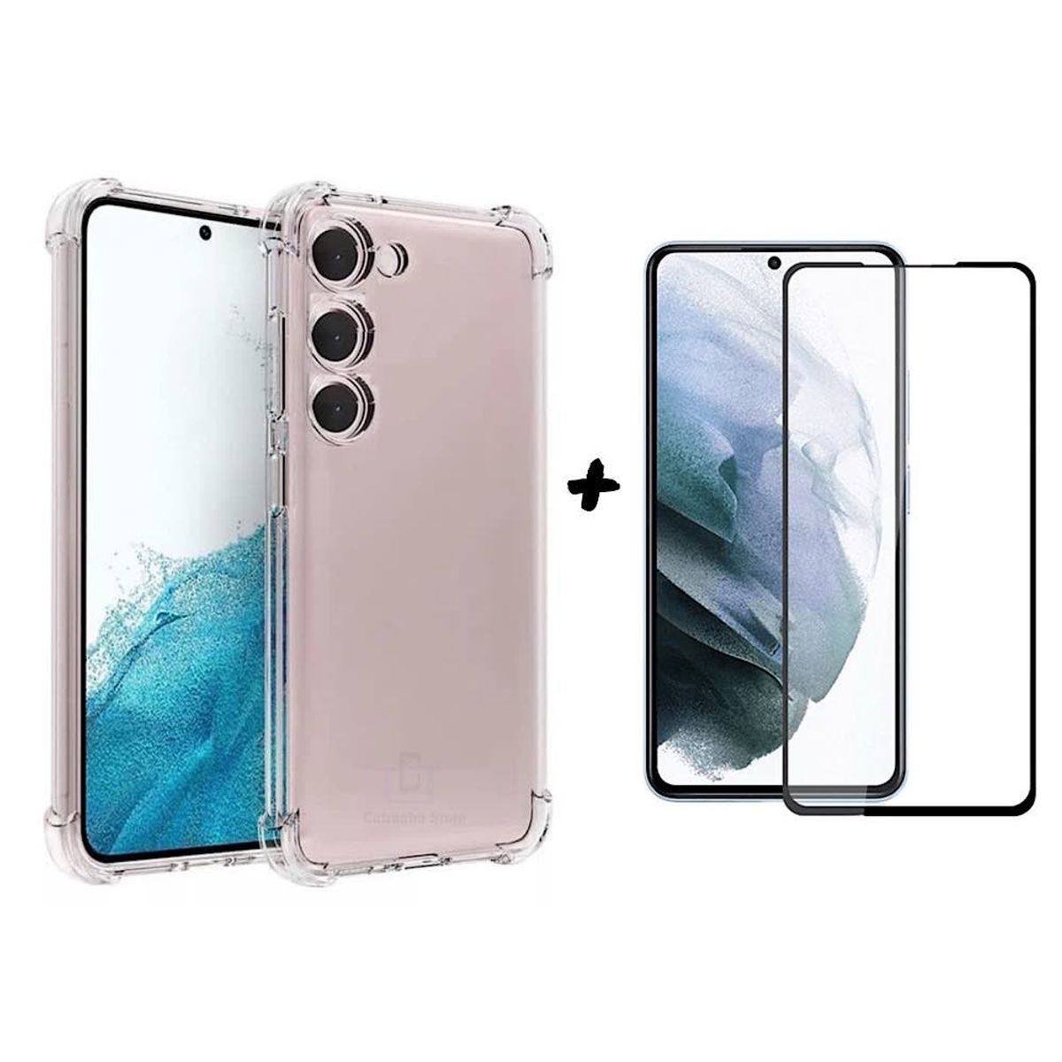 GENERICO - Carcasa Transparente Para Samsung S23 Normal-Lamina