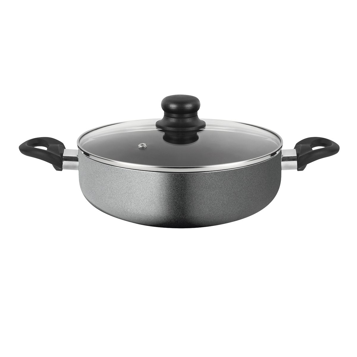FANTUZZI - Olla  arrocera de aluminio 24 cm con antiadherente Gourmet