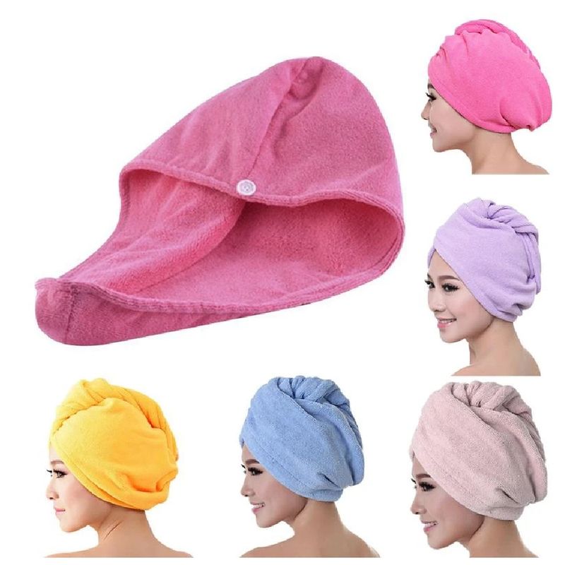 UNIVERSAL - Toalla Gorro Turbante Microfibra Para Secar Cabello Ducha