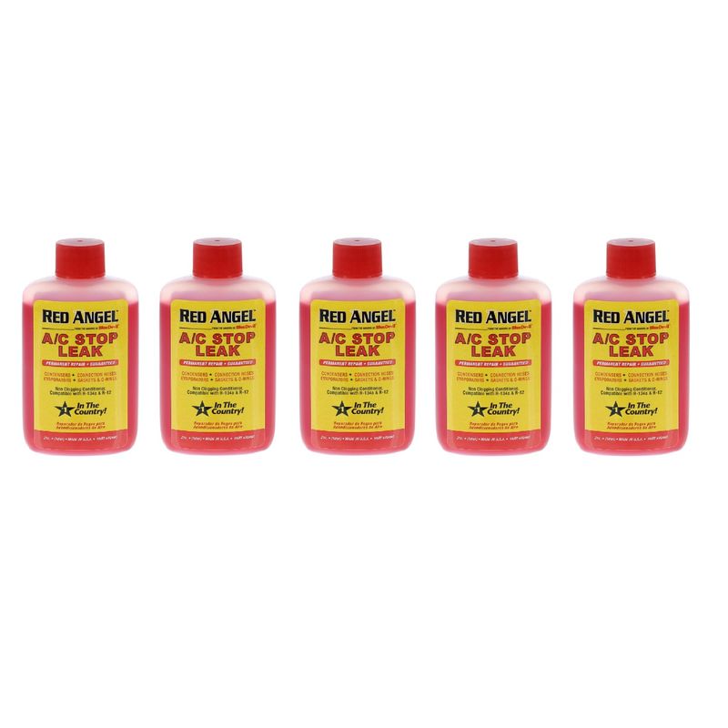 RED ANGEL - Pack Sellador Tapa Fugas AC Automotriz Red Angel 5uni