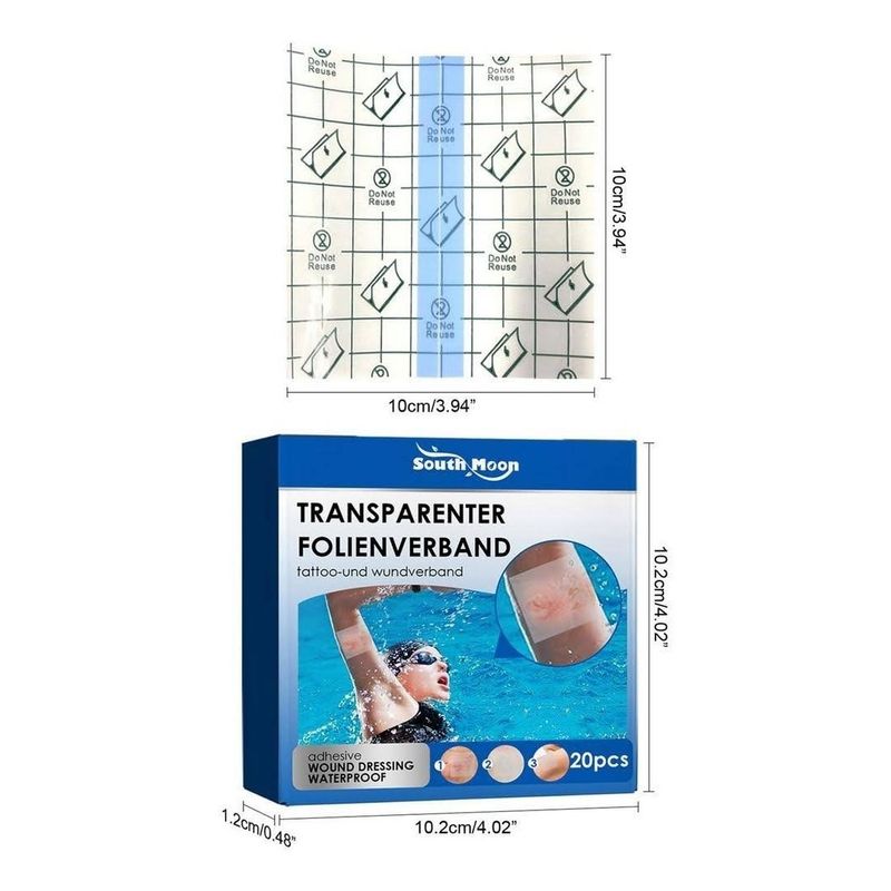 GENERICO - Parche Curita Impermeable Transparente Evita Roce Adhesivo