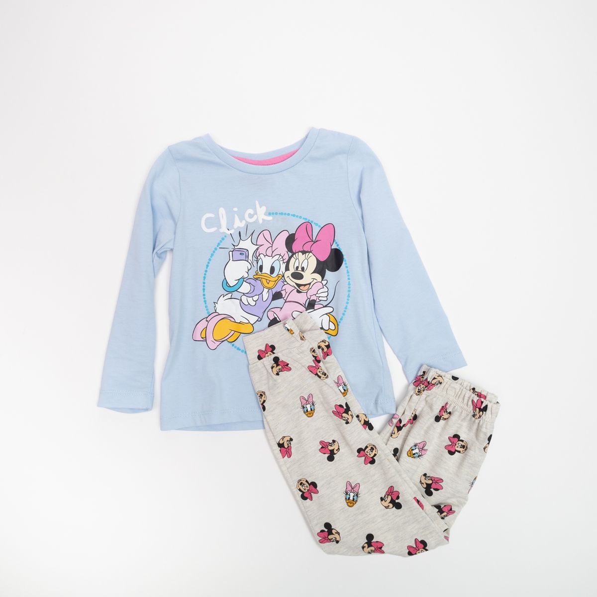DISNEY - Pijama Niña Minnie Click Click Celeste Disney