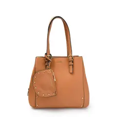 AMPHORA - Cartera Dos Asas Tres divisiones mediana inma camel