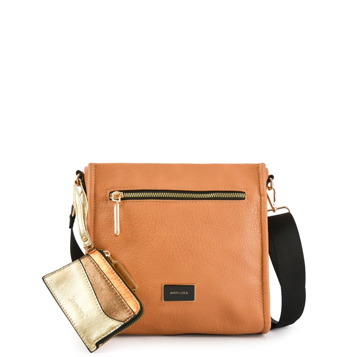 AMPHORA - Cartera Bandolera Pequeña Delfine Camel