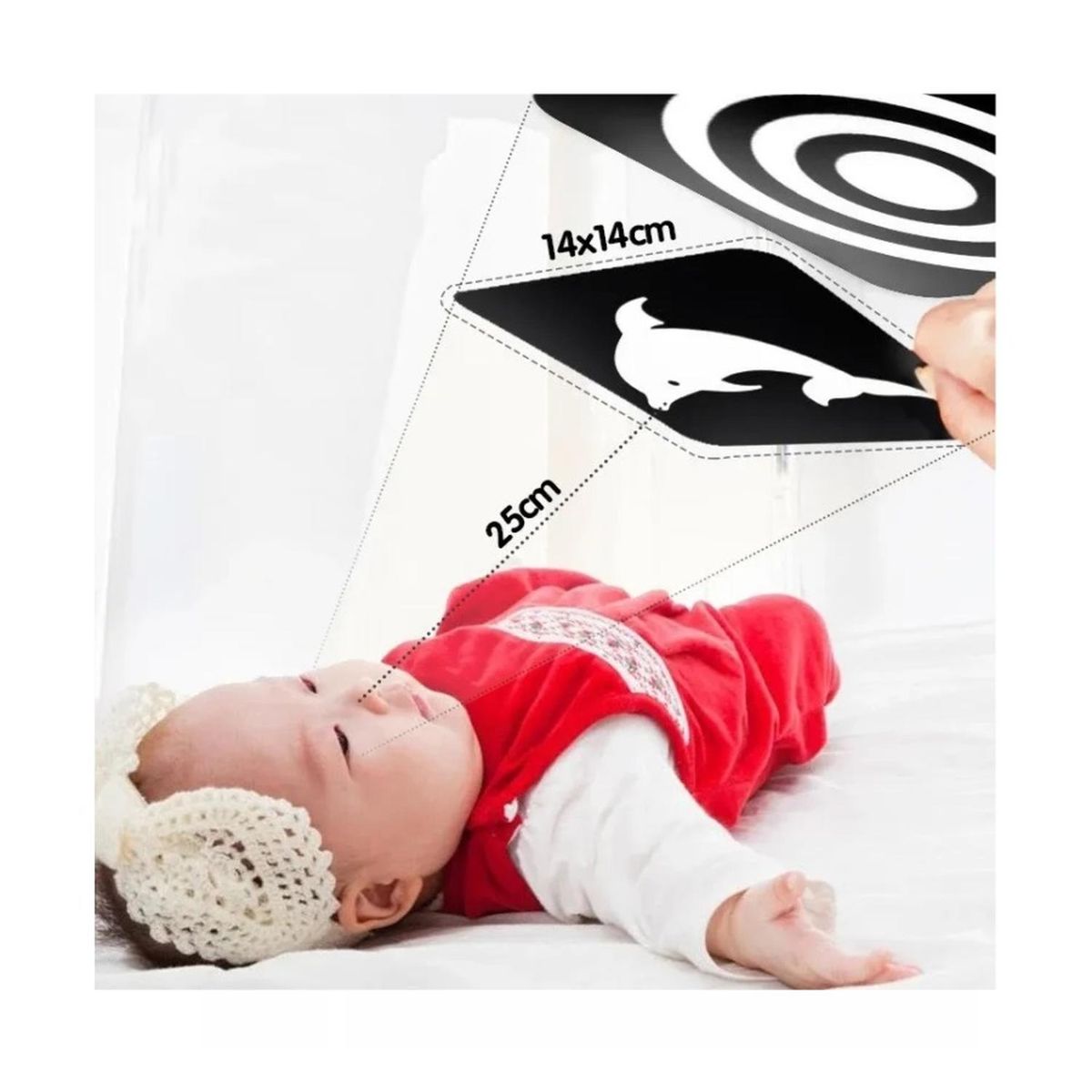 KIVARA - Tarjeta Estimulacion Visual Temprana Bebe 0 A 3 Meses