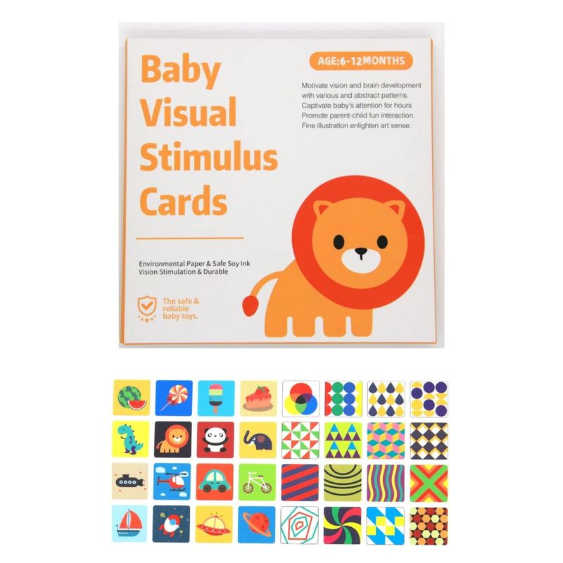 KIVARA - Tarjeta Estimulacion Visual Temprana Bebe 6 A 12 Meses