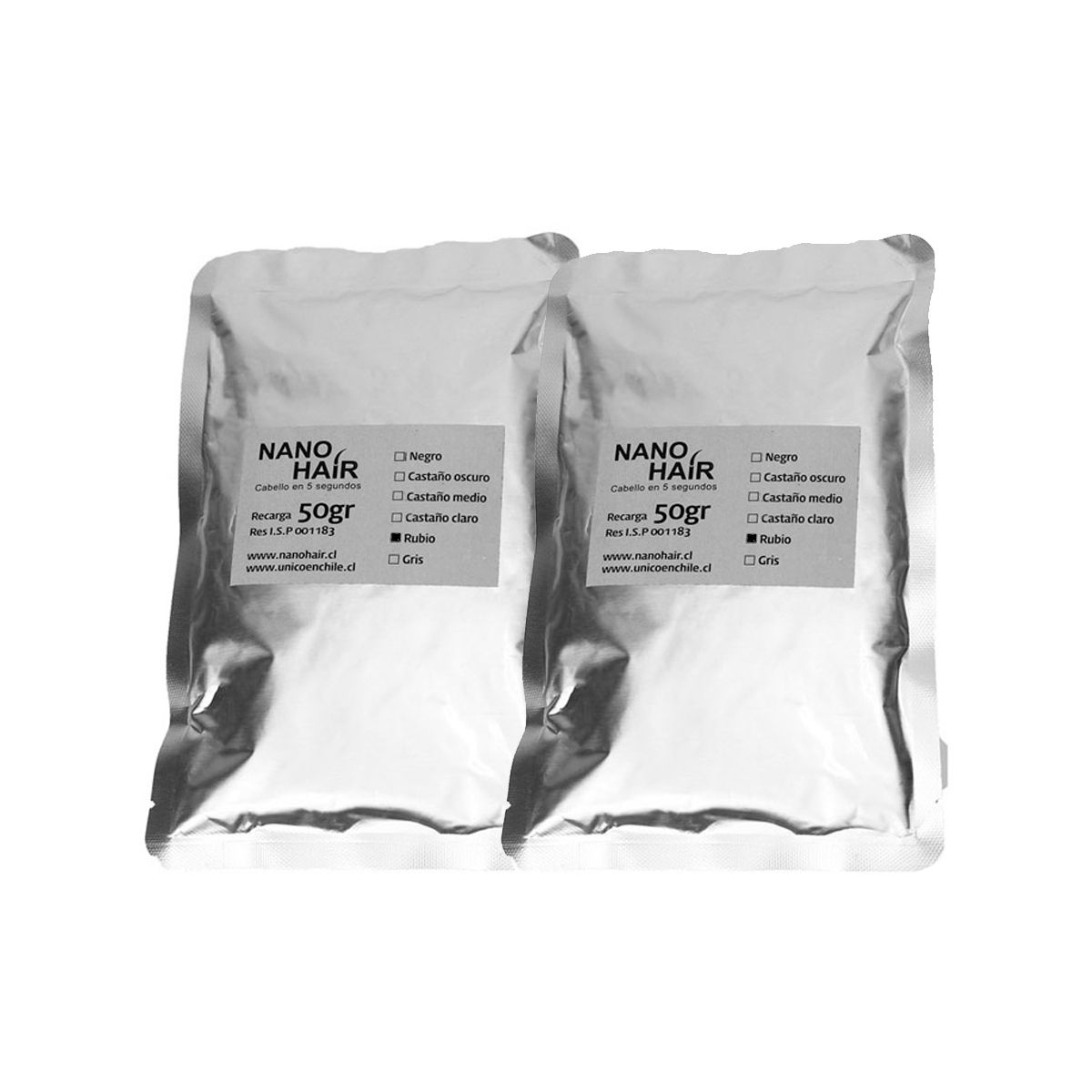 COSMETICAVAL - Kit Recarga polvo microfibra Alopecia Nano Hair 100gr Rubio