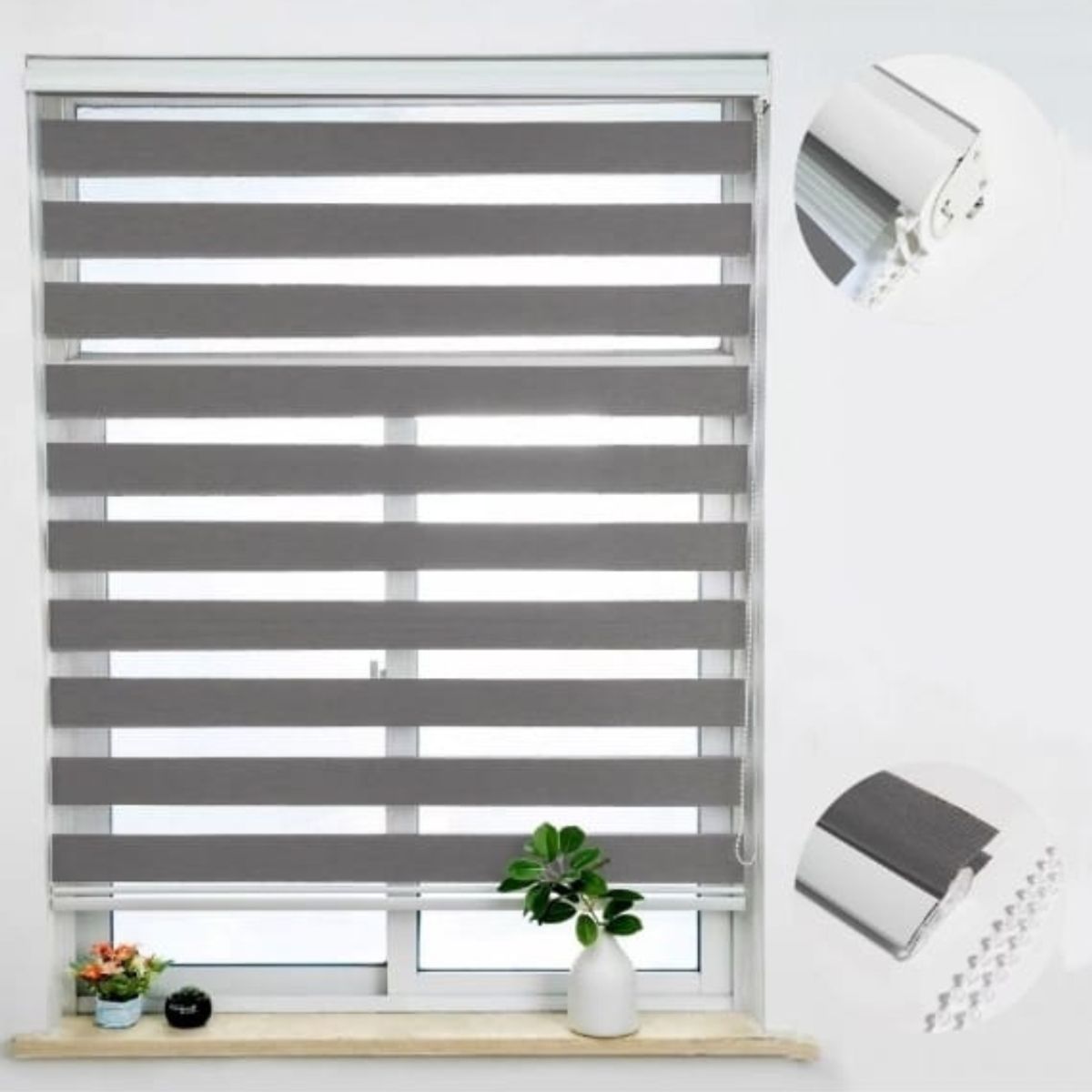 GENERICO - Cortina roller duo 120x200 gris