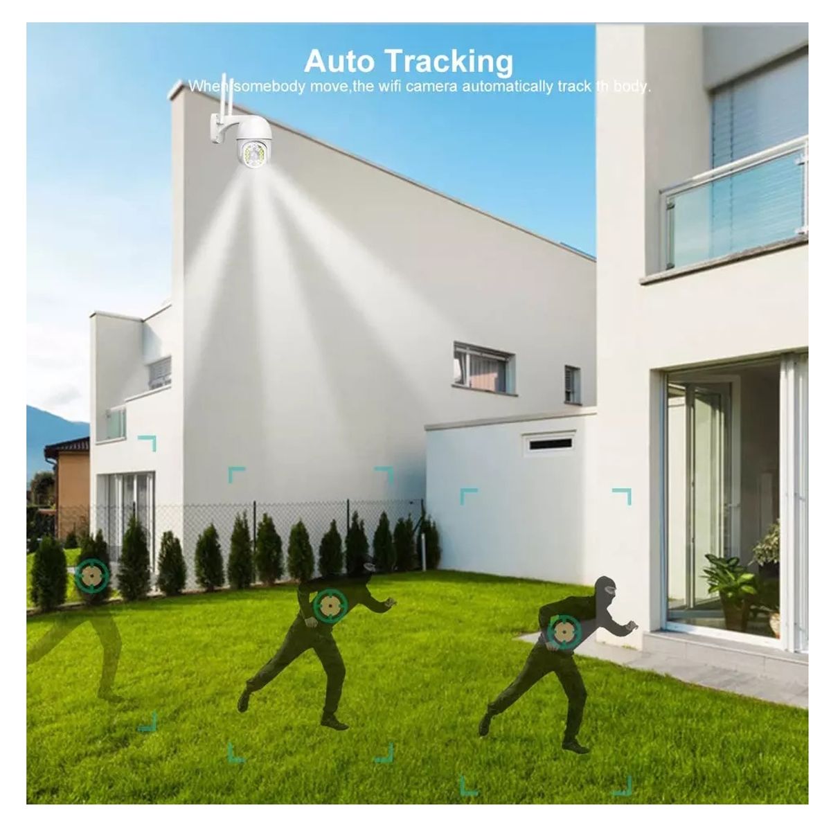 GENERICO - Cámara Inteligente WIFI Outdoor motorizada Full HD Panorámica