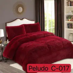 GENERICO - Plumón Peludo Con Chiporro Para Invierno 2 Plazas
