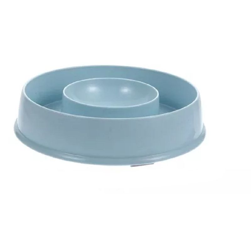 GENERICO - Plato Doble Anti Ansiedad Come Lento Mascotas 262110 Gris