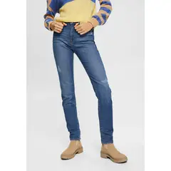 ESPRIT - Jeans Corte Recto Tiro Alto Con Efectos Rotos Mujer