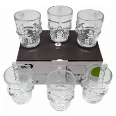 GENERICO - Vasos Cerveceros Shoperos Calavera 530 Cc Set 6