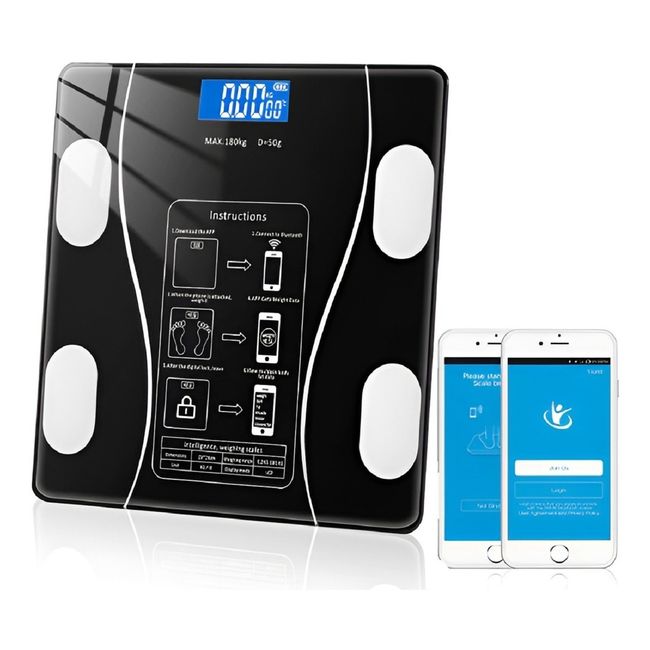 GENERICO - Pesa Balanza Digital De Baño Inteligente Bluetooth App