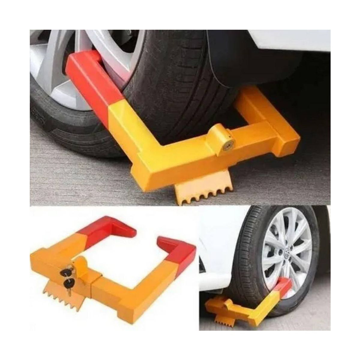 GENERICO - Traba ruedas pitbull reforzado para autos camiones