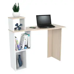 INVAL - Escritorio 95cm x 100cm x 40cm Arena Blanco