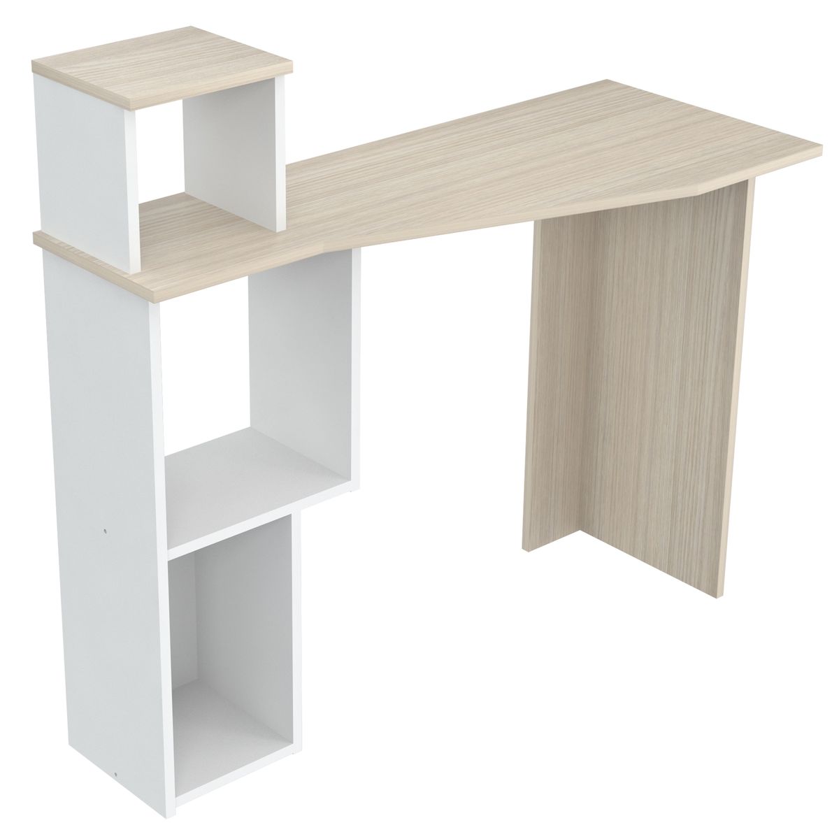 INVAL - Escritorio 95cm x 100cm x 40cm Arena Blanco