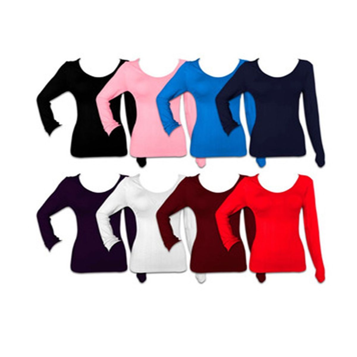 EVERSO - Pack 3 Camiseta Lola Reductora Dama Con Polar 1 Negro+2 Color Surtidos