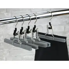 MAWA GMBH - Set de 5 percheros para pantalones y faldas Mat 26 silver.