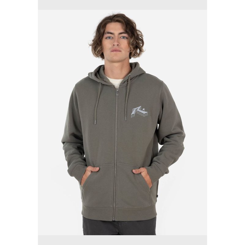 RUSTY - Poleron RUSTY CHAOS ZIP Hombre Verde Rusty