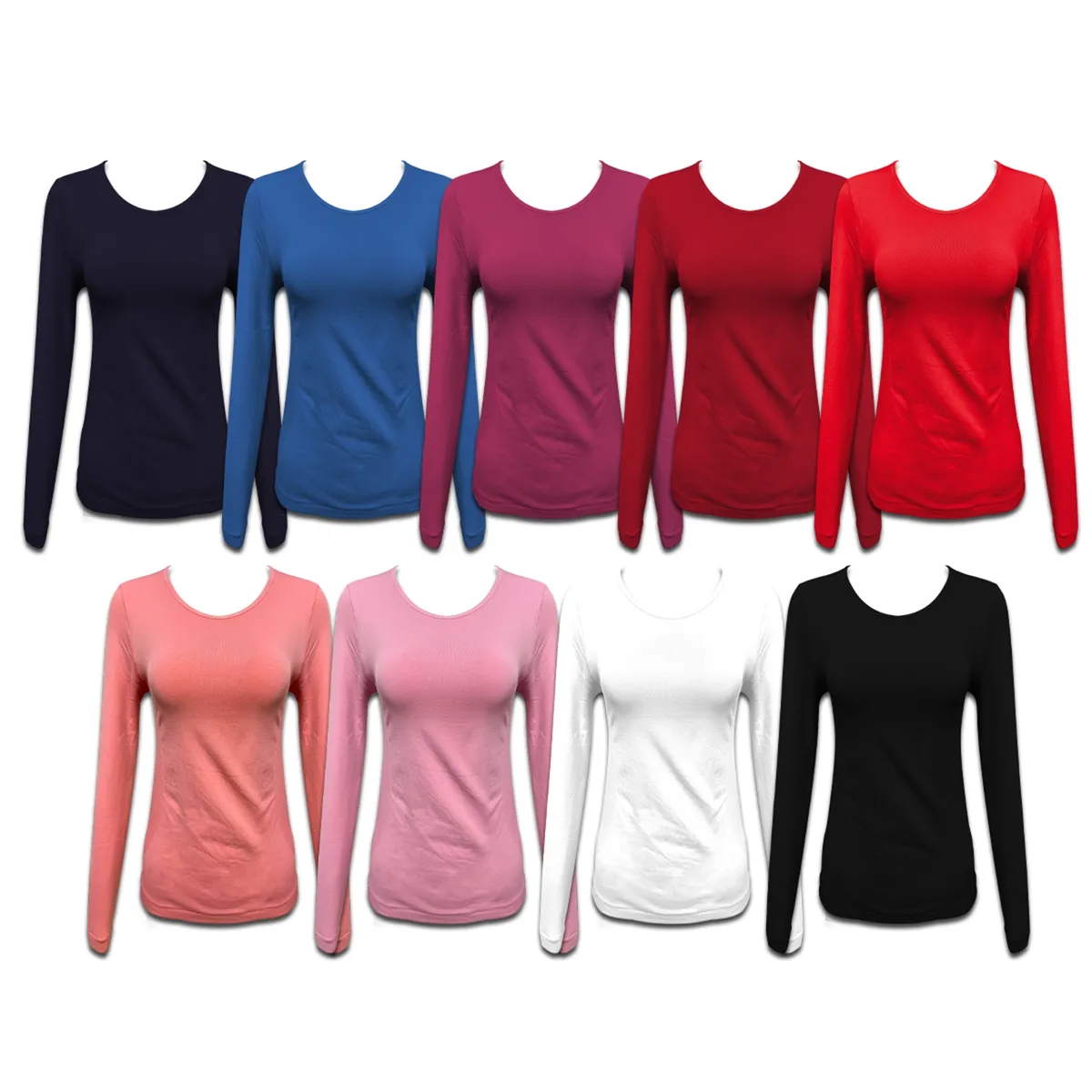 EVERSO - Pack 2 Camiseta Reductora Sin Polar Dama 1Negro+1Color Surtido