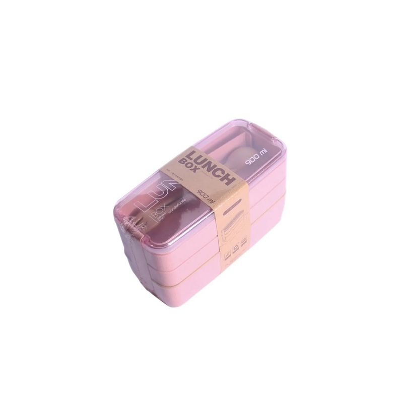 GENERICO - Lonchera Bento Box Para Microondas Contenedor Rosa