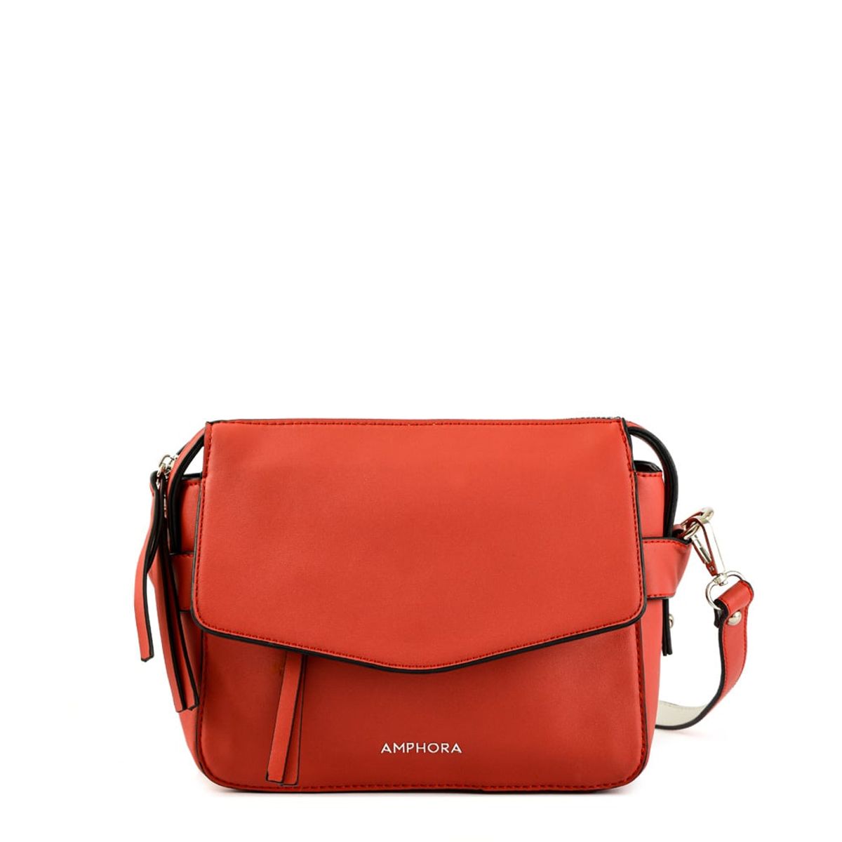 AMPHORA - Cartera bandolera pequeña celeci rojo