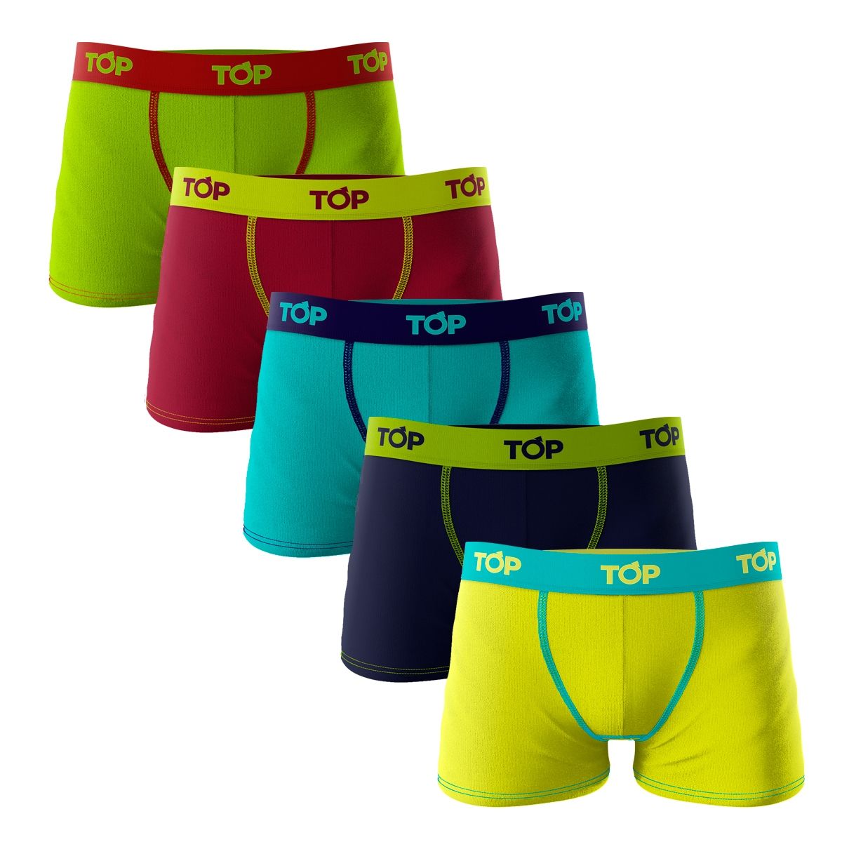 TOP - Boxer Niño Algodón Color Pack 5 C1 TOP.