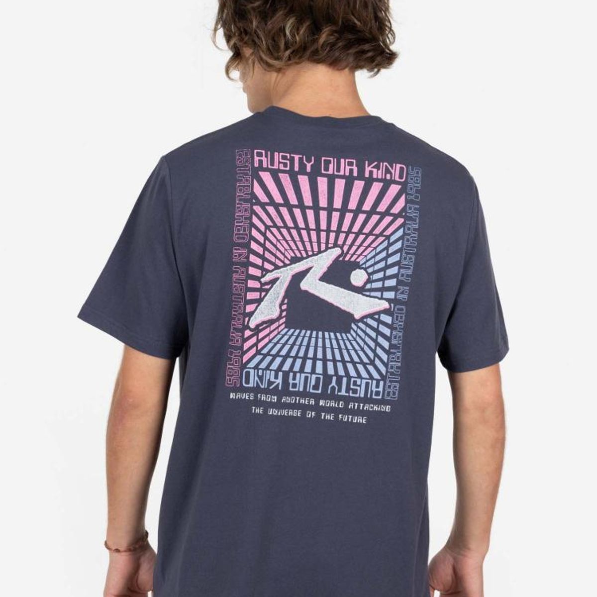 RUSTY - Polera ANOTHER WORLD SS TEE Hombre Gris Rusty - Gris