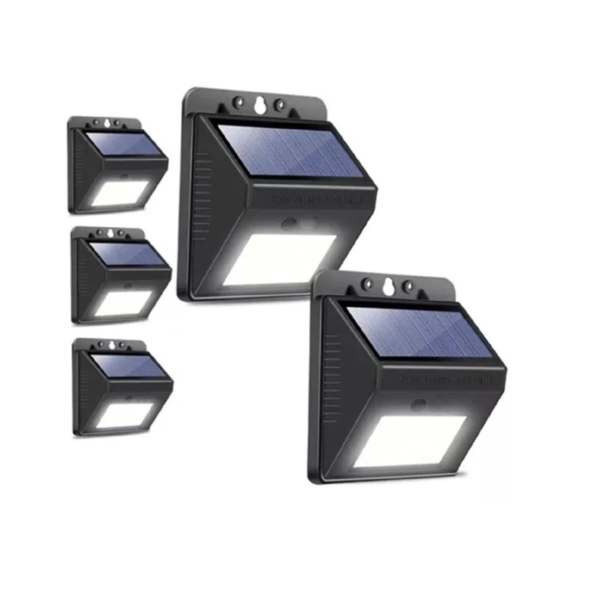 GENERICO - 5 X Foco Solar 30 Luz Led Lámpara Pared Muro Exterior Ip64
