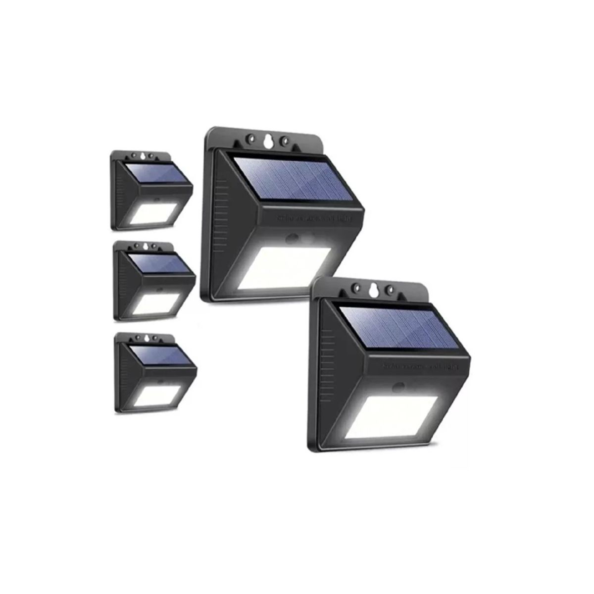 GENERICO - 5 X Foco Solar 30 Luz Led Lámpara Pared Muro Exterior Ip64