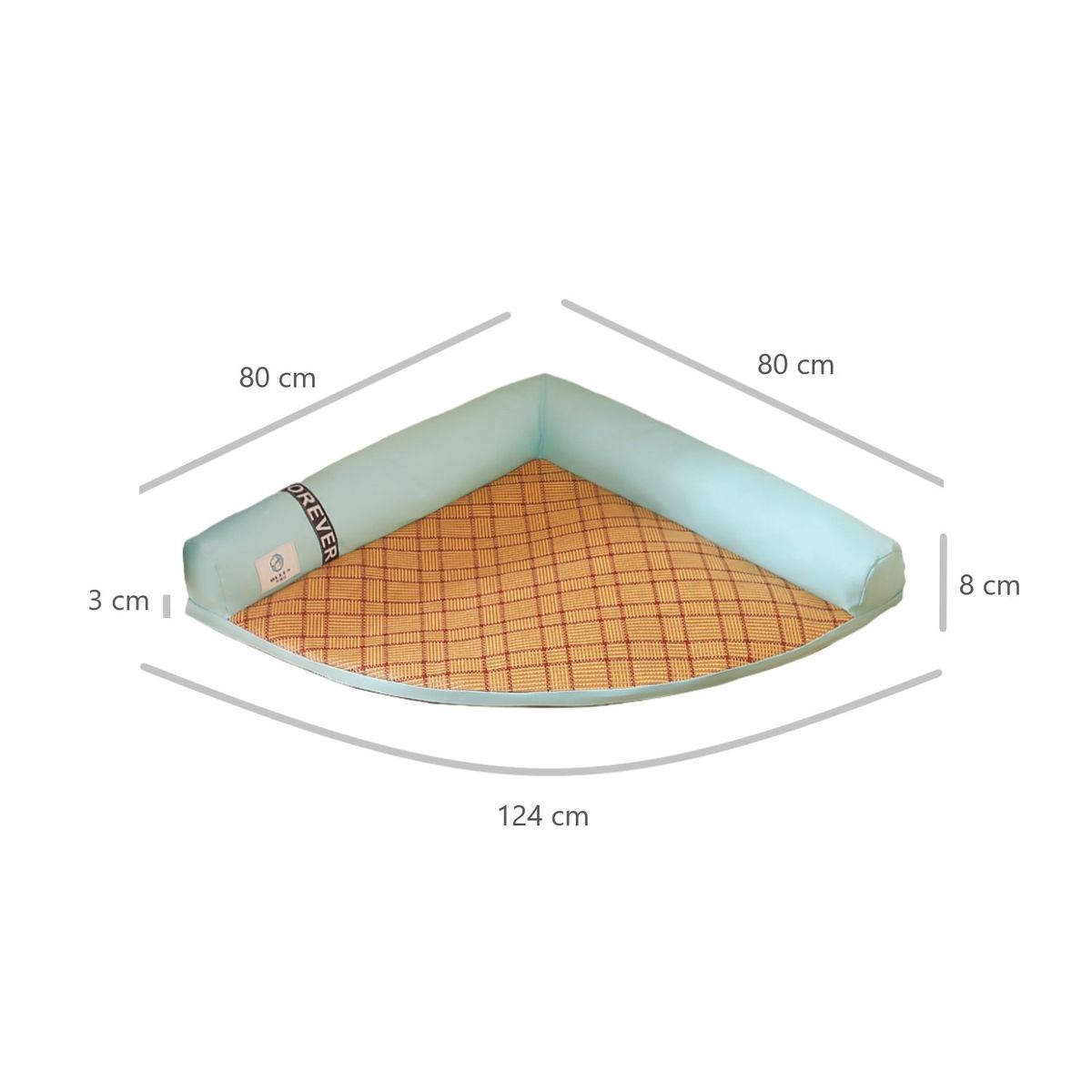 MUNDO ONLINE - Cama Mascota Esquina Colchoneta Impermeable Perro Gato 80cm