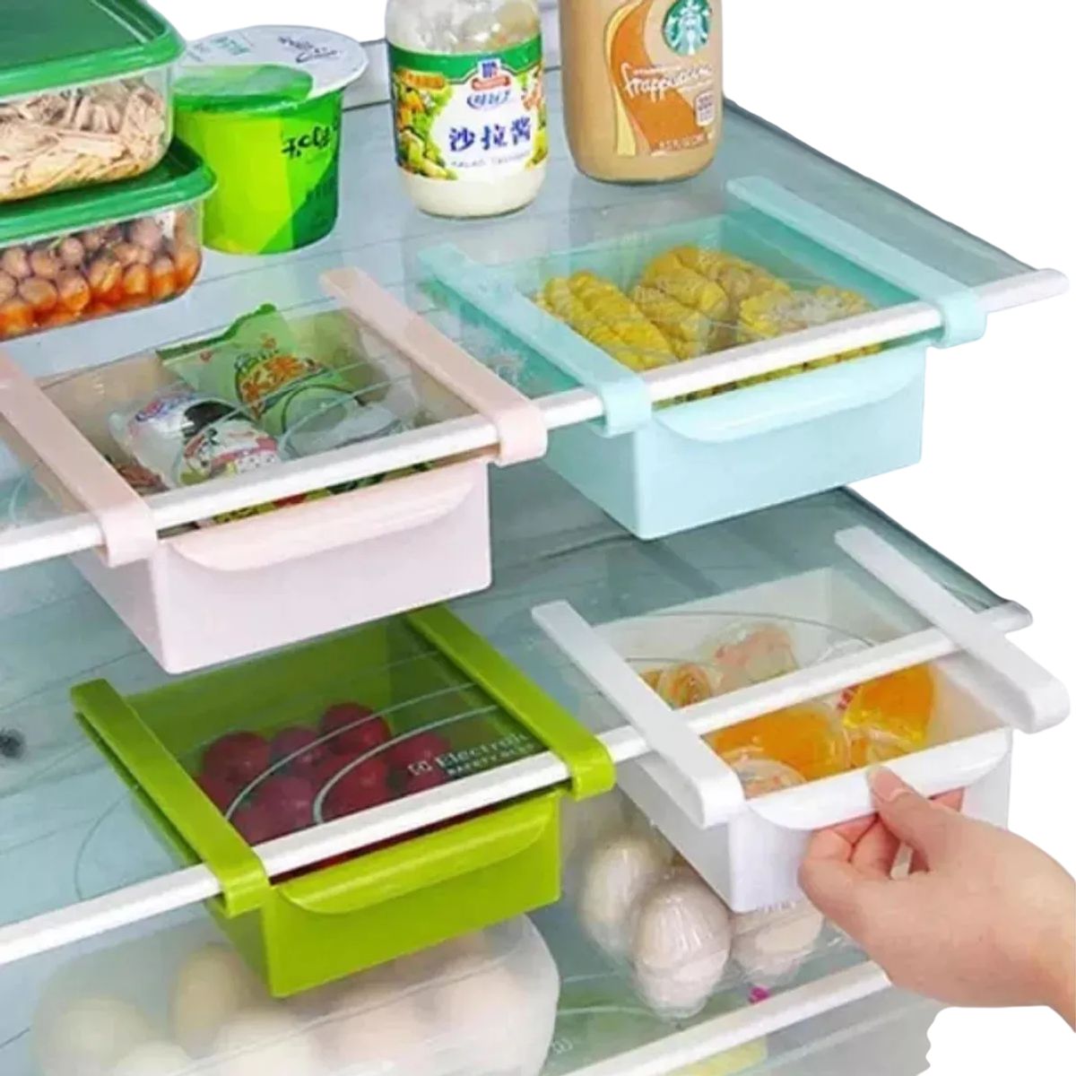GENERICO - Organizador Retráctil Para Nevera Con Cajón Extraíble Full