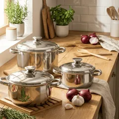 Batería de cocina de acero inoxidable 6 Piezas Pavia Fantuzzi