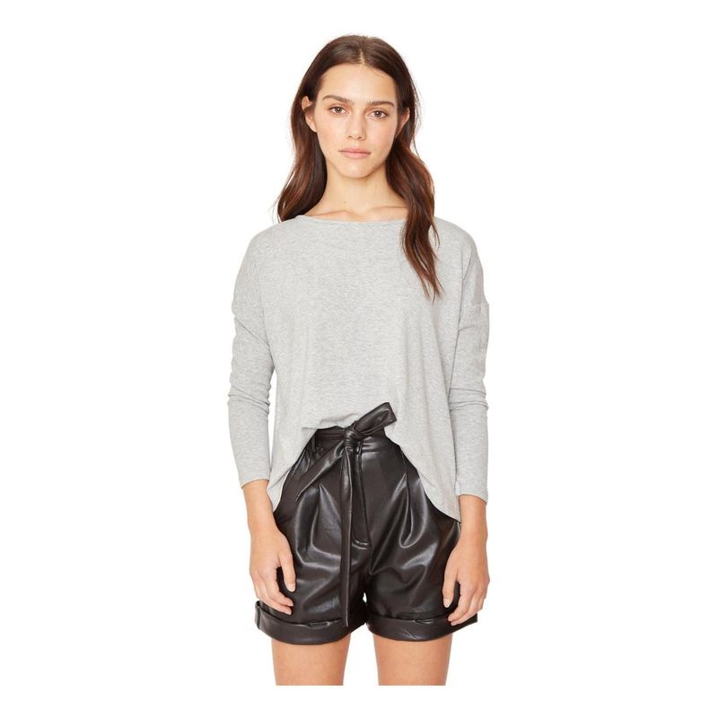 JACINTA TIENDA - Polera Lina II gris Jacinta Tienda