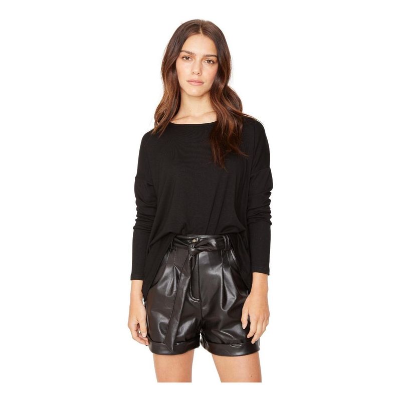 JACINTA TIENDA - Polera Lina II negra Jacinta Tienda
