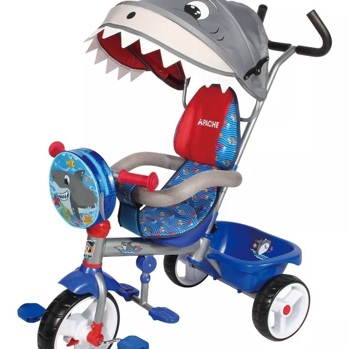 BESTOYS - Triciclo con toldo 3 en 1 Apache, Tiburon