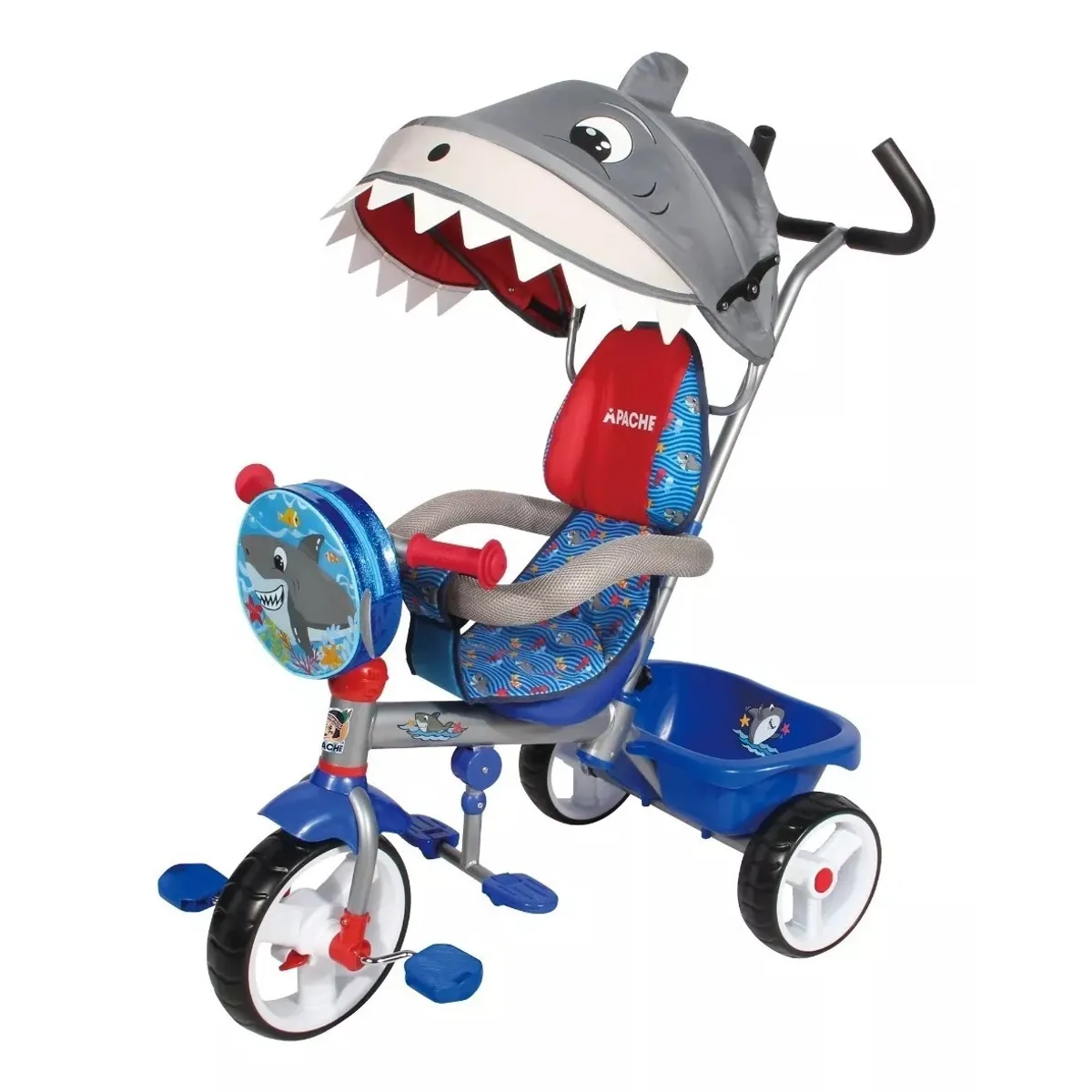 BESTOYS - Triciclo con toldo 3 en 1 Apache, Tiburon