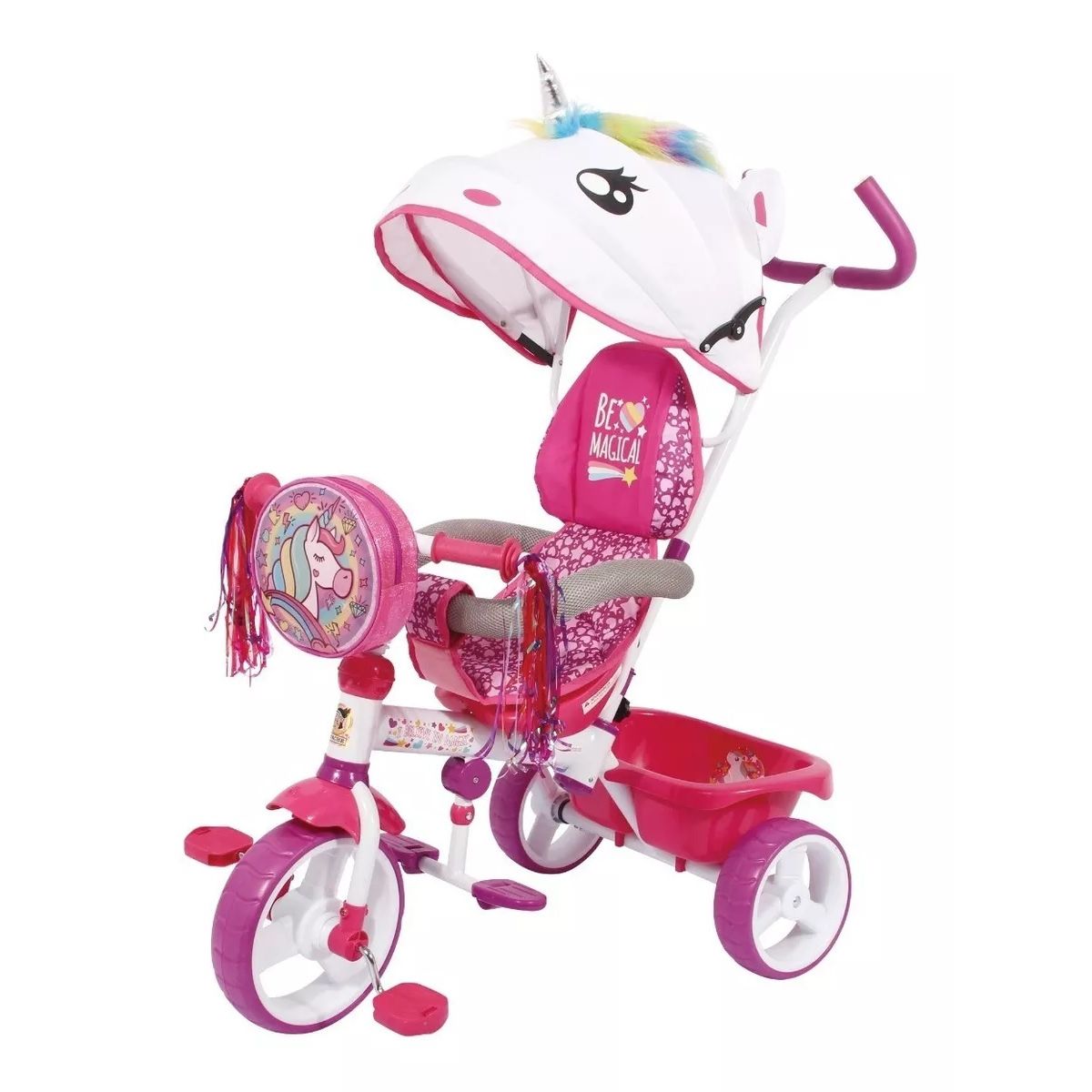 BESTOYS - Triciclo con toldo 3 en 1 Apache, Unicornio