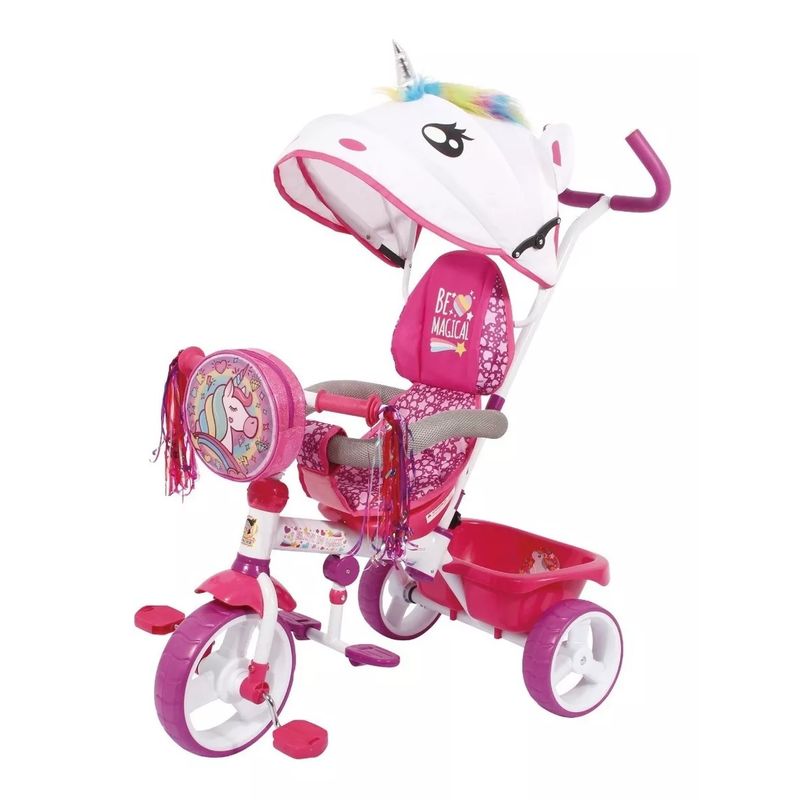 BESTOYS - Triciclo con toldo 3 en 1 Apache, Unicornio