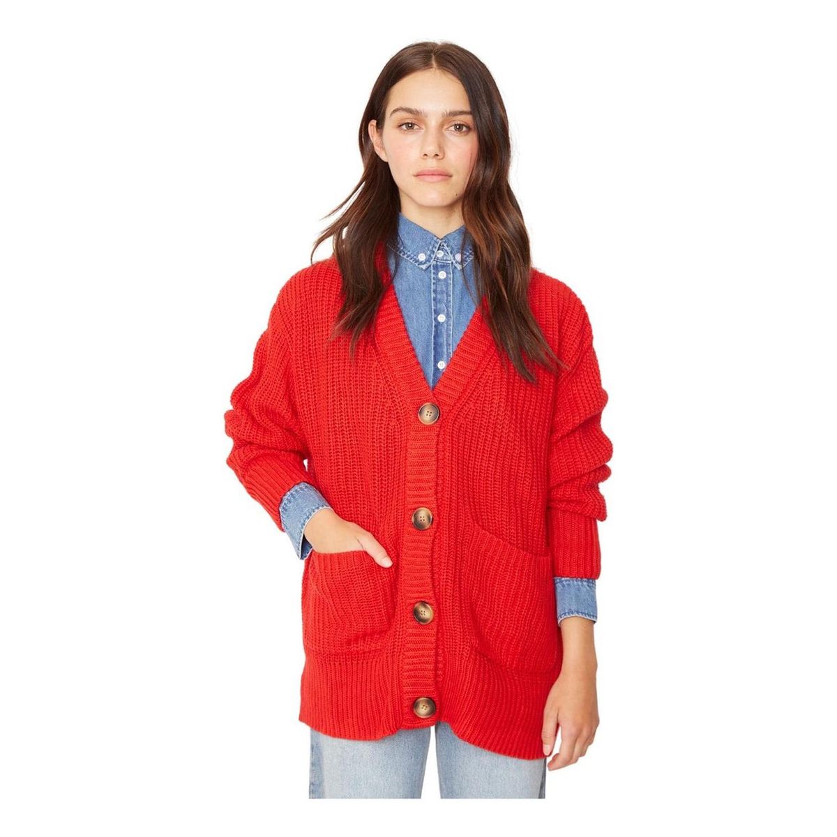 JACINTA TIENDA - Chaleco Rafaela rojo Jacinta Tienda