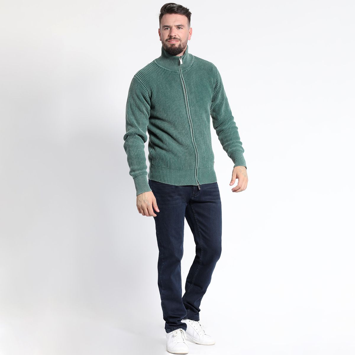 MCGREGOR - SWEATER MANGA LARGA LISO CIERRE COMPLETO MCGREGOR