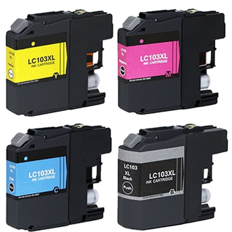 GENERICO - Pack Tinta compatible Brother Alternativo LC103XL   4 colores