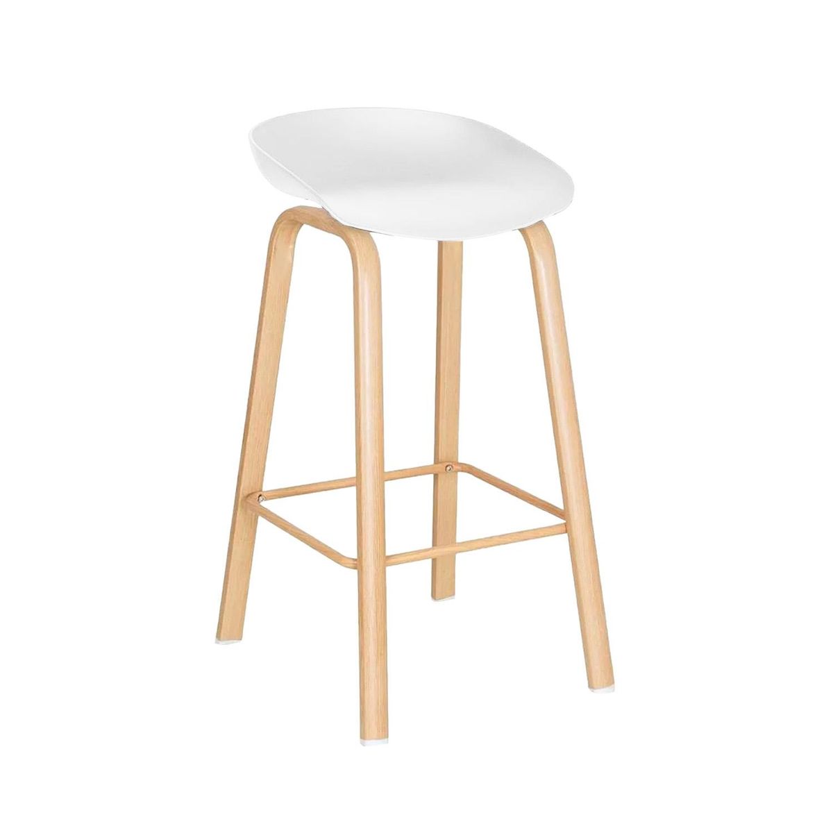 GLOBAL LATIN GROUP - Silla Taburetes Altas De Bar Con Patas De Metal - Blanco