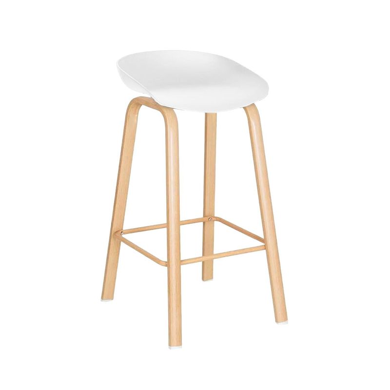 GLOBAL LATIN GROUP - Silla Taburetes Altas De Bar Con Patas De Metal - Blanco