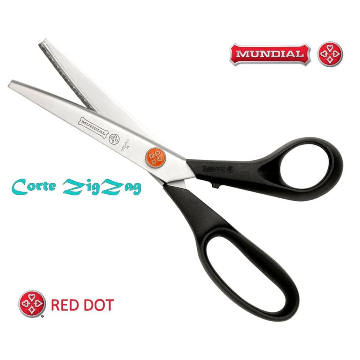 MUNDIAL - Tijera Mundial  665  8 1/2 Punto Rojo