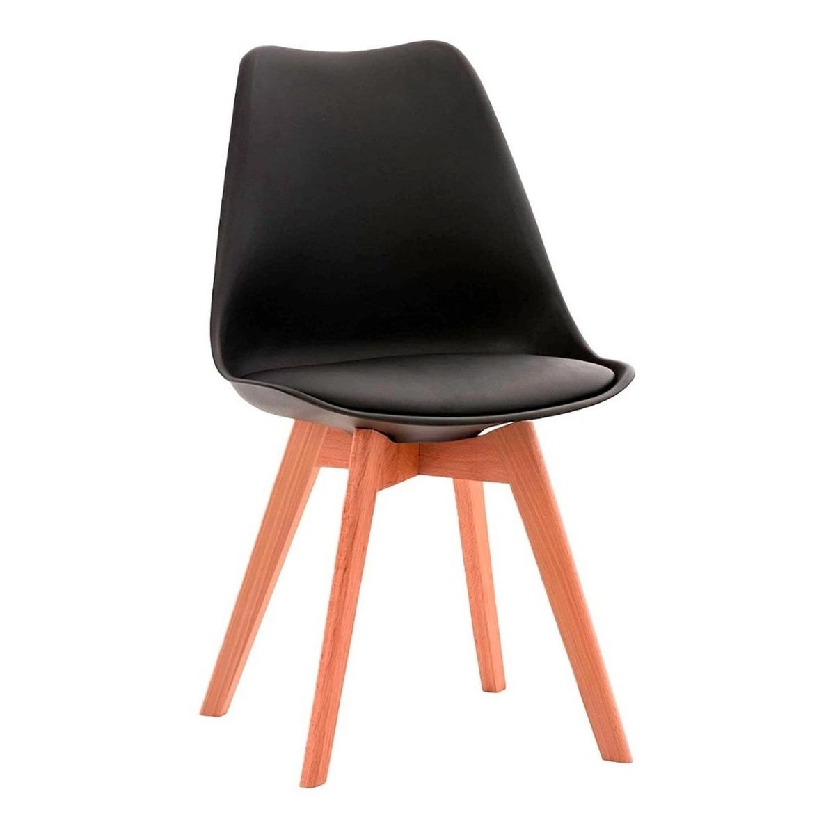 GLOBAL LATIN GROUP - Silla Eames de Comedor, Moderna, Minimalista, Cómoda y Ergonómica - Negro