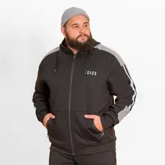 GANGSTER - Plus Polerón Fullzipper Fleece Proudly Negro