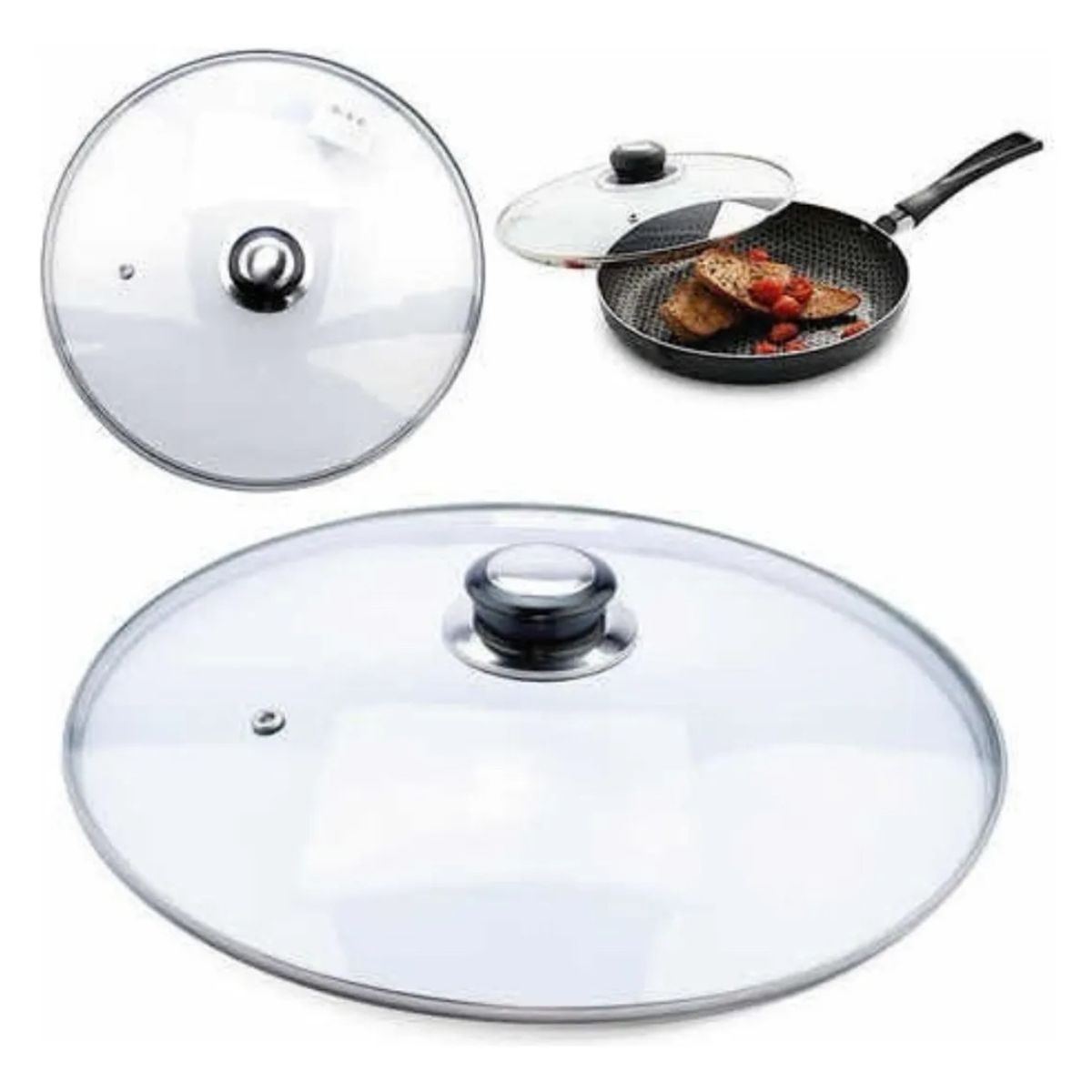 GENERICO - Tapa Para Olla De Vidrio 28 Cm Accesorio De Cocina